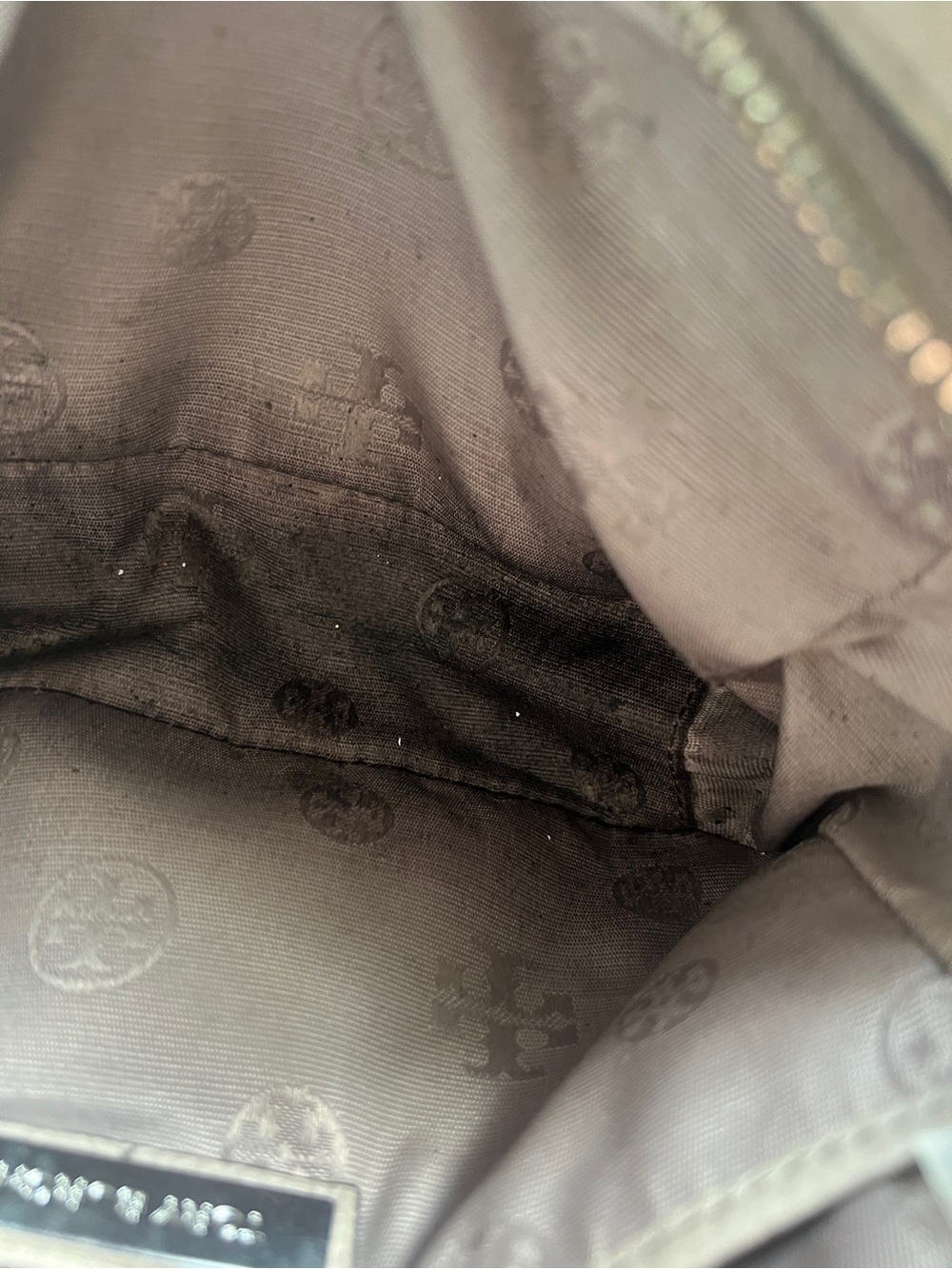 Tory Burch Taupe Pebbled Leather Camera Crossbody - Picture 9 of 9